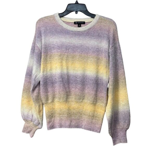 INC International Concepts Women’s Space Dyed Striped Crew Neck Sweater, Sz. M - Picture 1 of 13